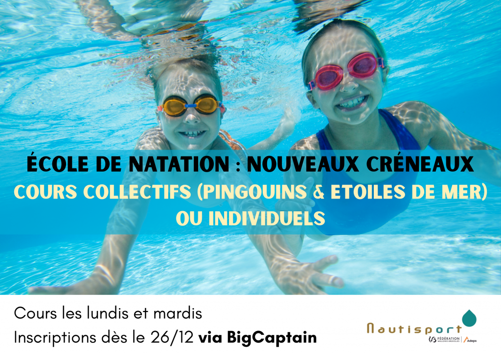 Nouveaux cours Ecole Natation