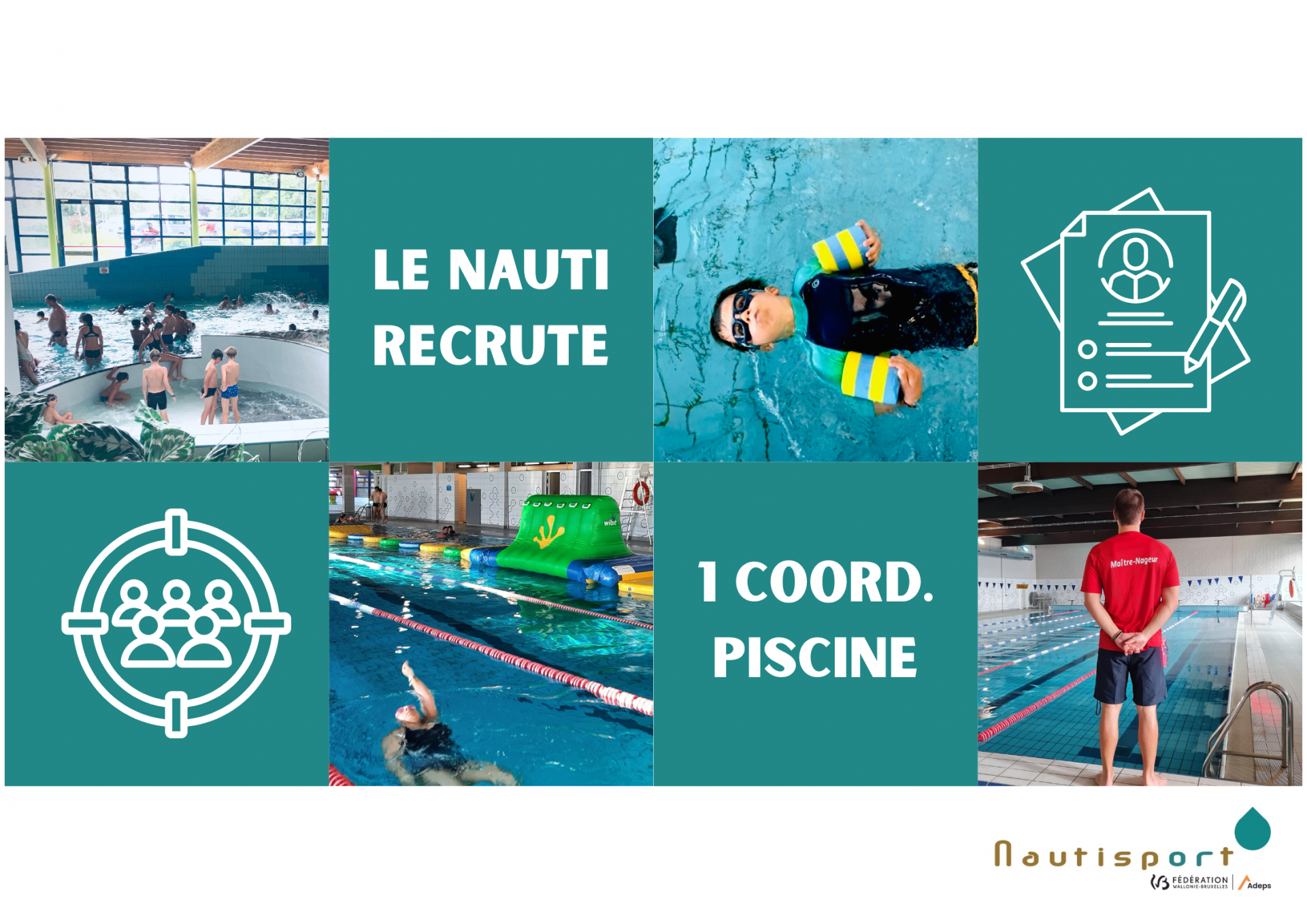 Nautisport recrute coordinateur piscine